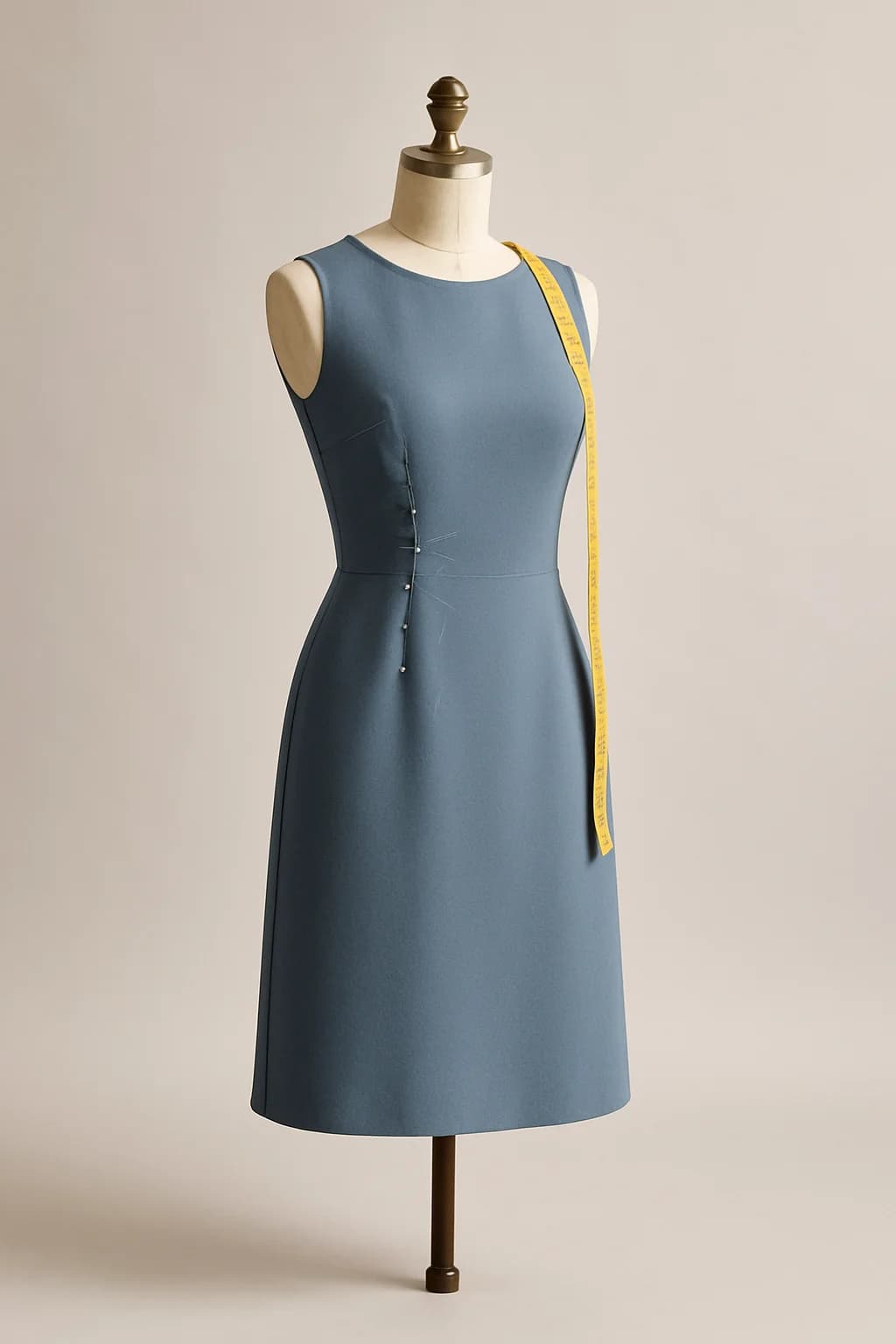 Dress taken in at the bodice, an alteration in progress at HMN Alteration & Tailoring