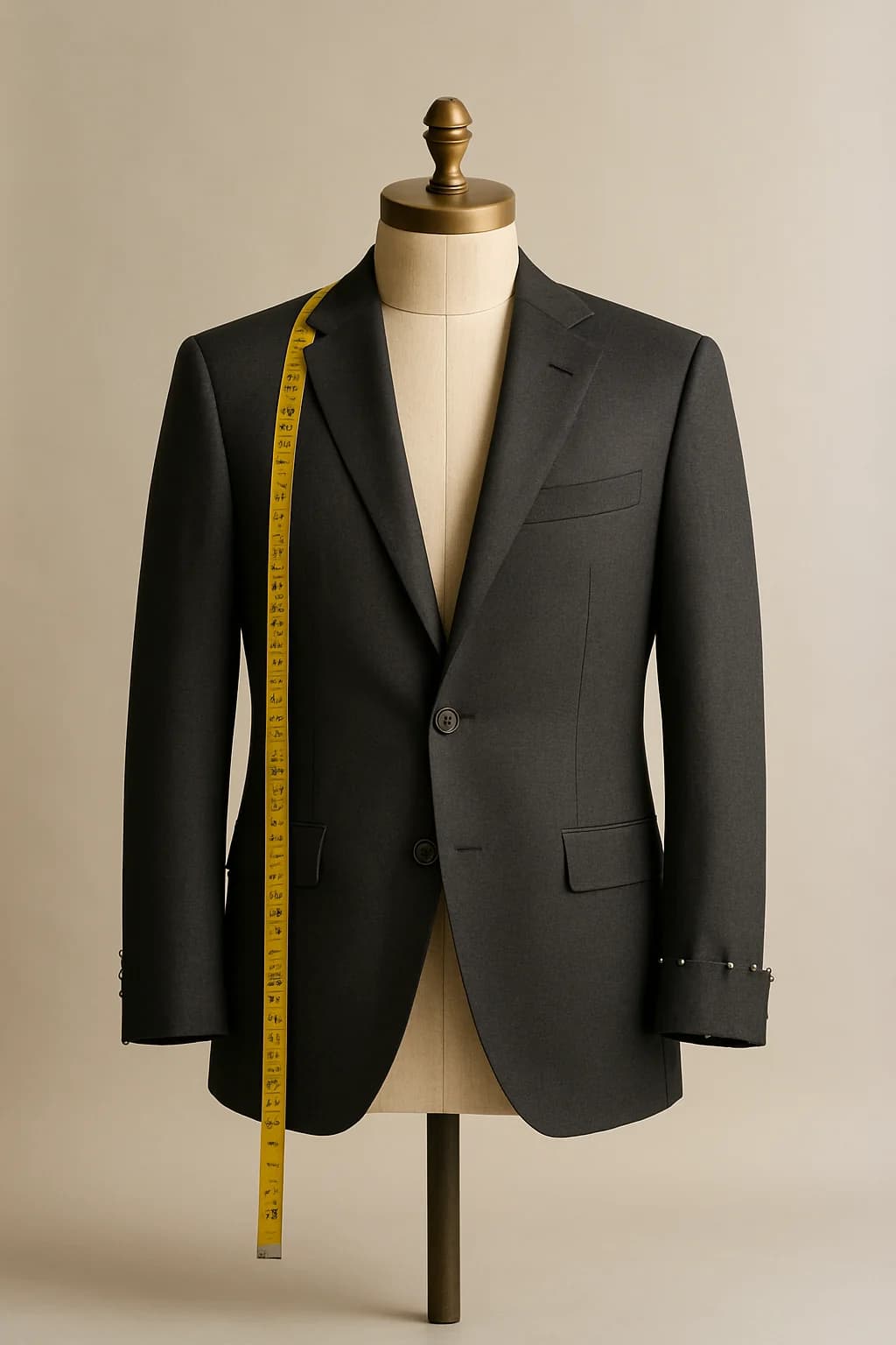 Suit jacket sleeve shortening, an alteration in progress at HMN Alteration & Tailoring