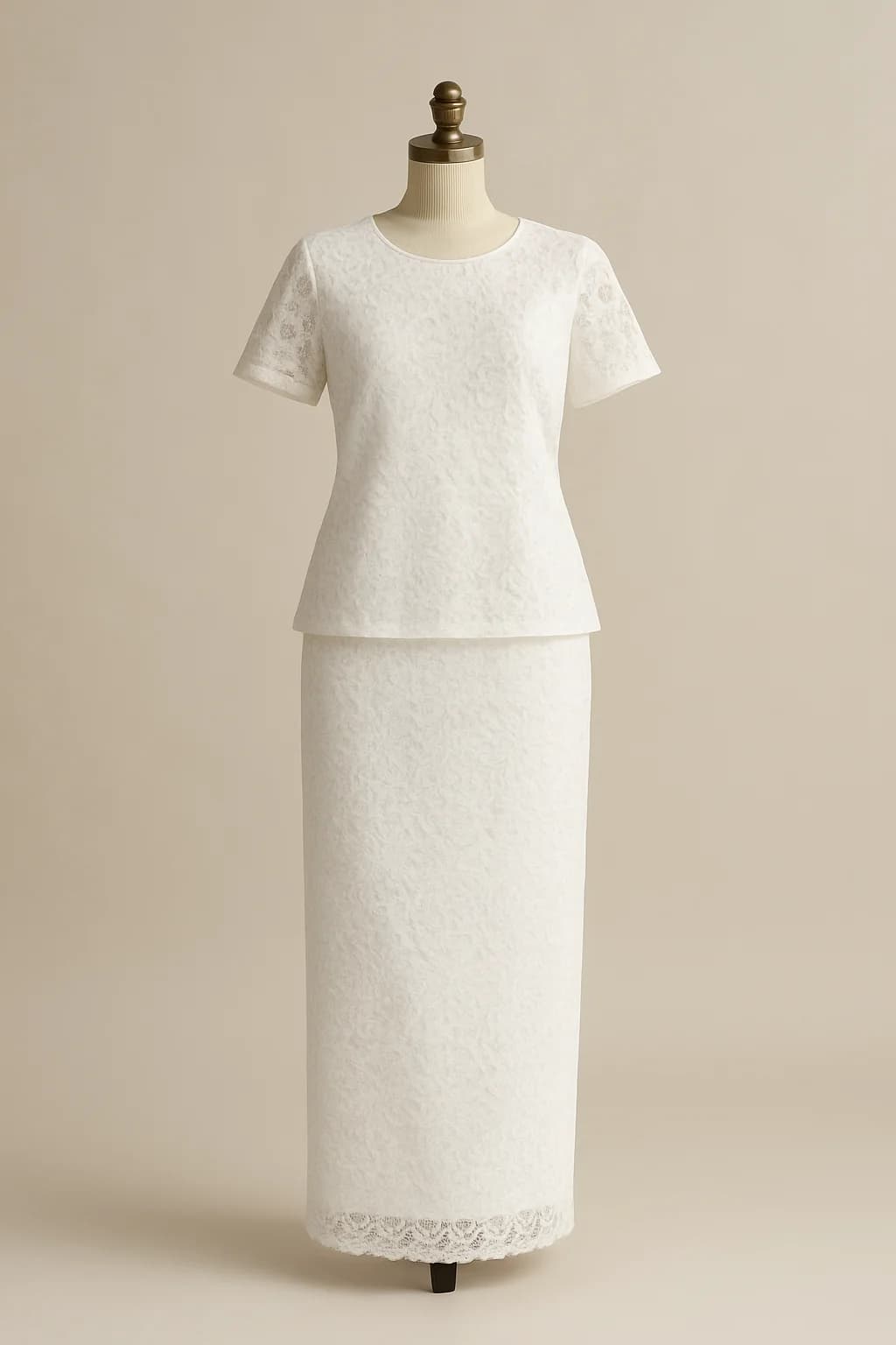 White lace puletasi, custom made by HMN Alteration & Tailoring