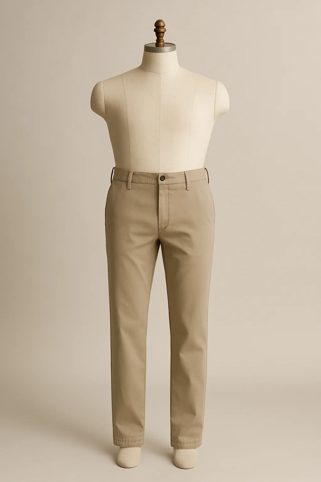 Stone cotton chinos, custom made by HMN Alteration & Tailoring