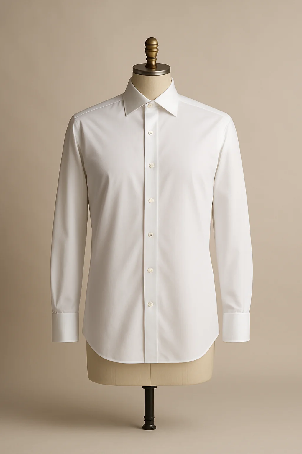 White poplin dress shirt, custom made by HMN Alteration & Tailoring