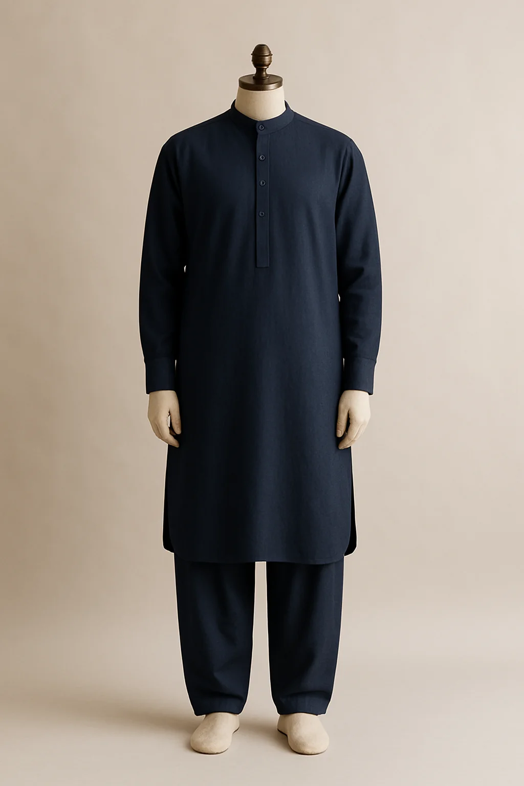 Navy linen perahan tunban, custom made by HMN Alteration & Tailoring