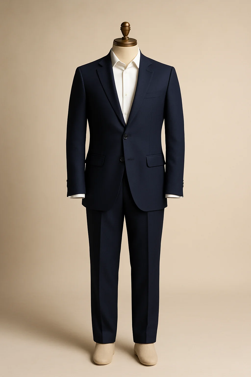 Navy two-piece business suit, custom made by HMN Alteration & Tailoring
