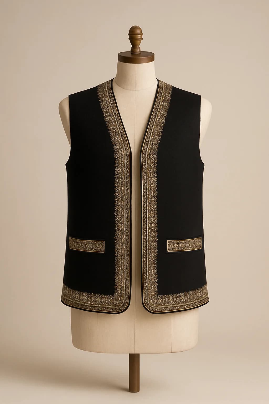 Embroidered Afghan waistcoat, custom made by HMN Alteration & Tailoring
