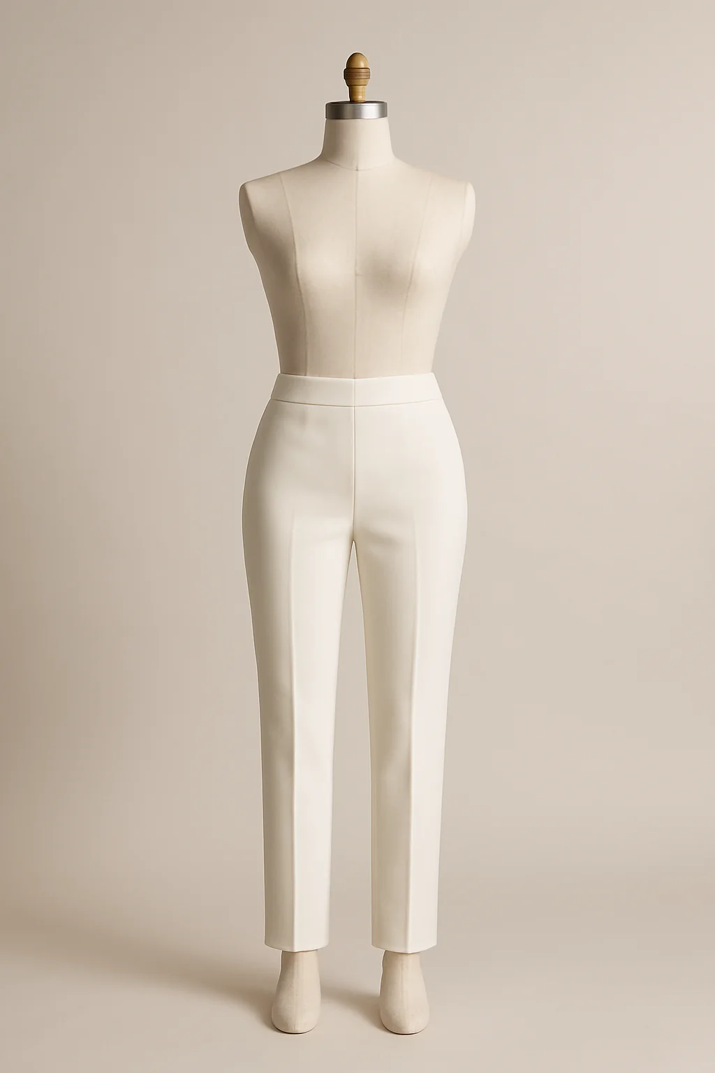 Ivory cigarette pants, custom made by HMN Alteration & Tailoring