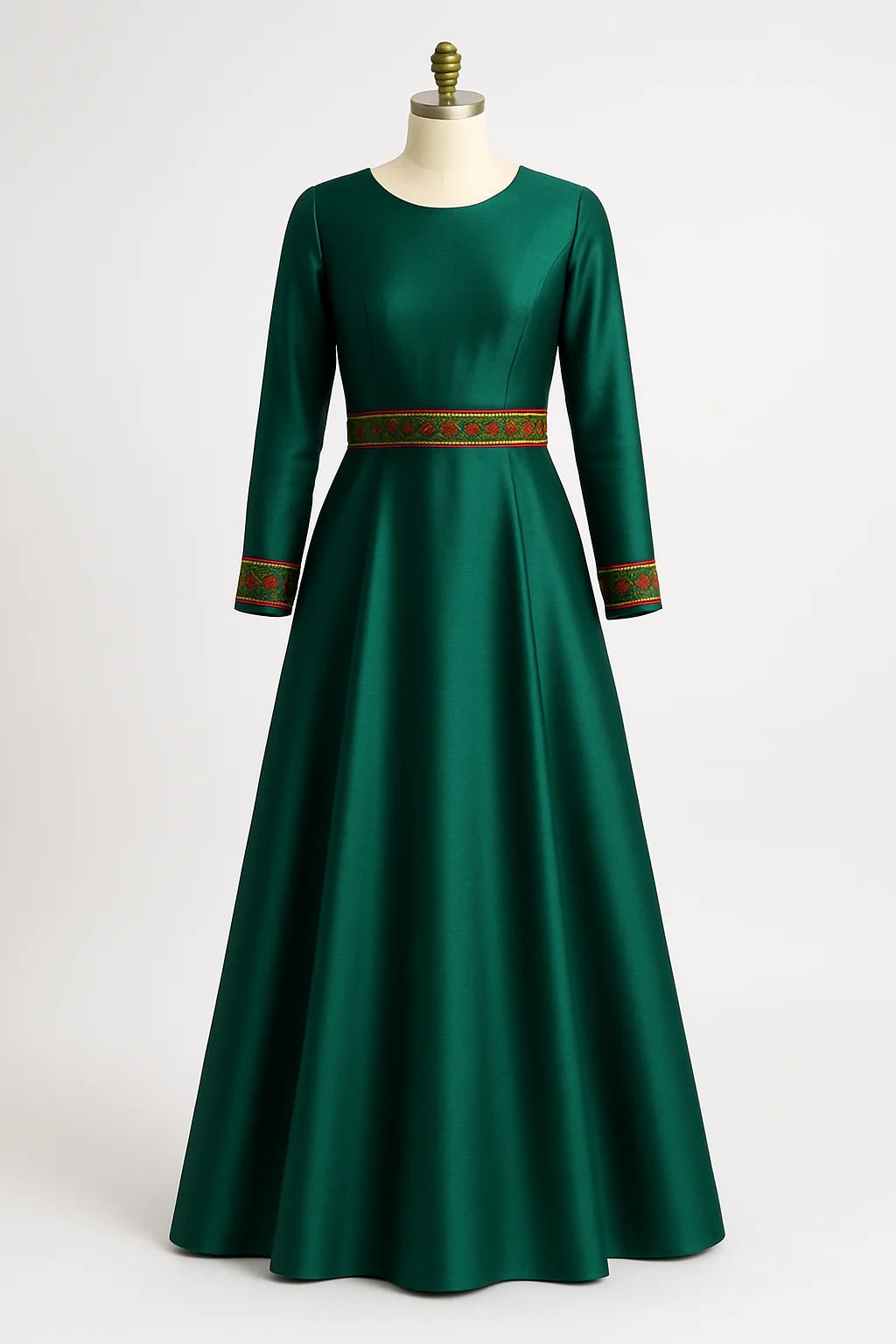 Emerald modern Afghan gown, custom made by HMN Alteration & Tailoring